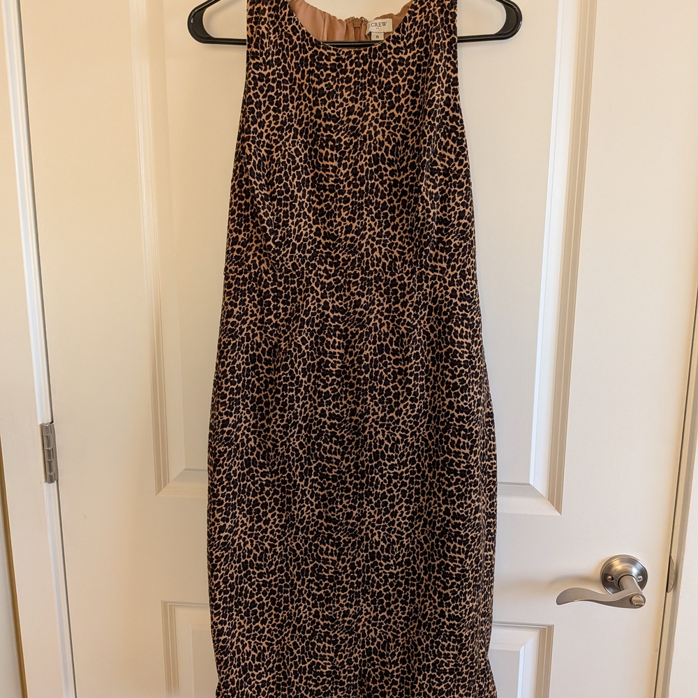 J. Crew Animal Print Midi Dress